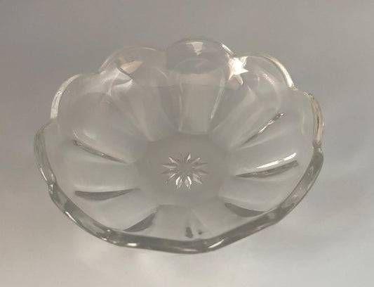 Antique Heisey Glass Nut Bowl or Candy Dish, Starburst Flower Design, Lover Antiques and Vintage