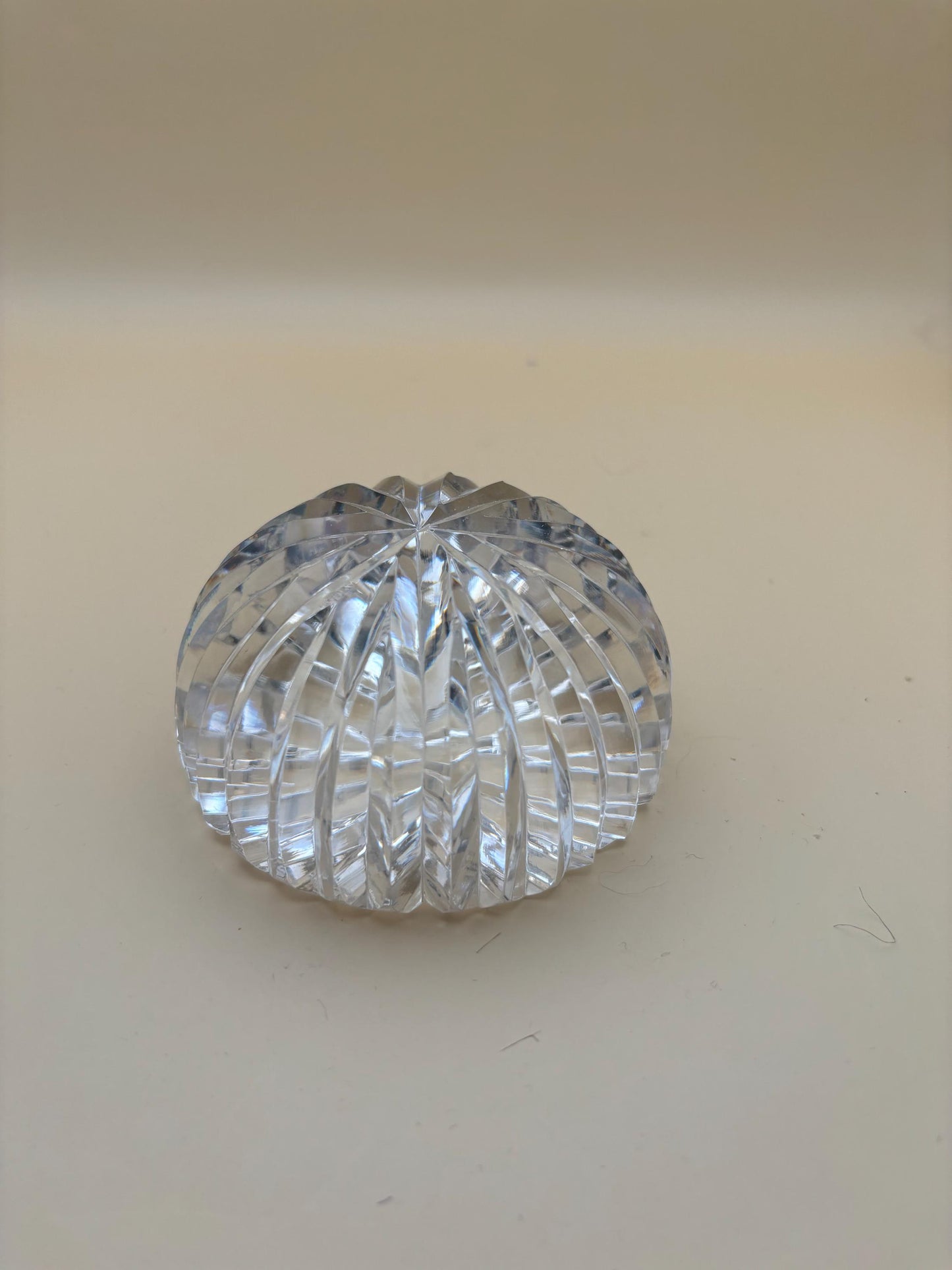 Vintage Lead Glass Crystal Glass Paperweight Multi-Faceted Crystal Glass Lover Antiques and Vintage