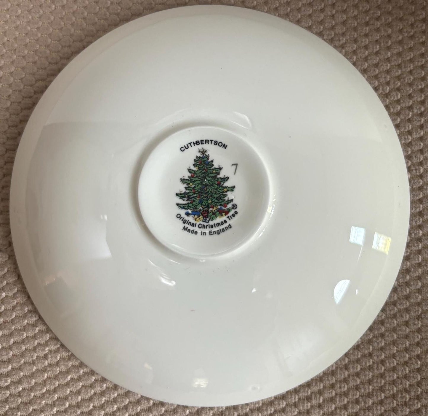 Vintage Saucer Plate Christmas Tree Plate by Cuthbertson Made in England Lover Antiques and Vintage