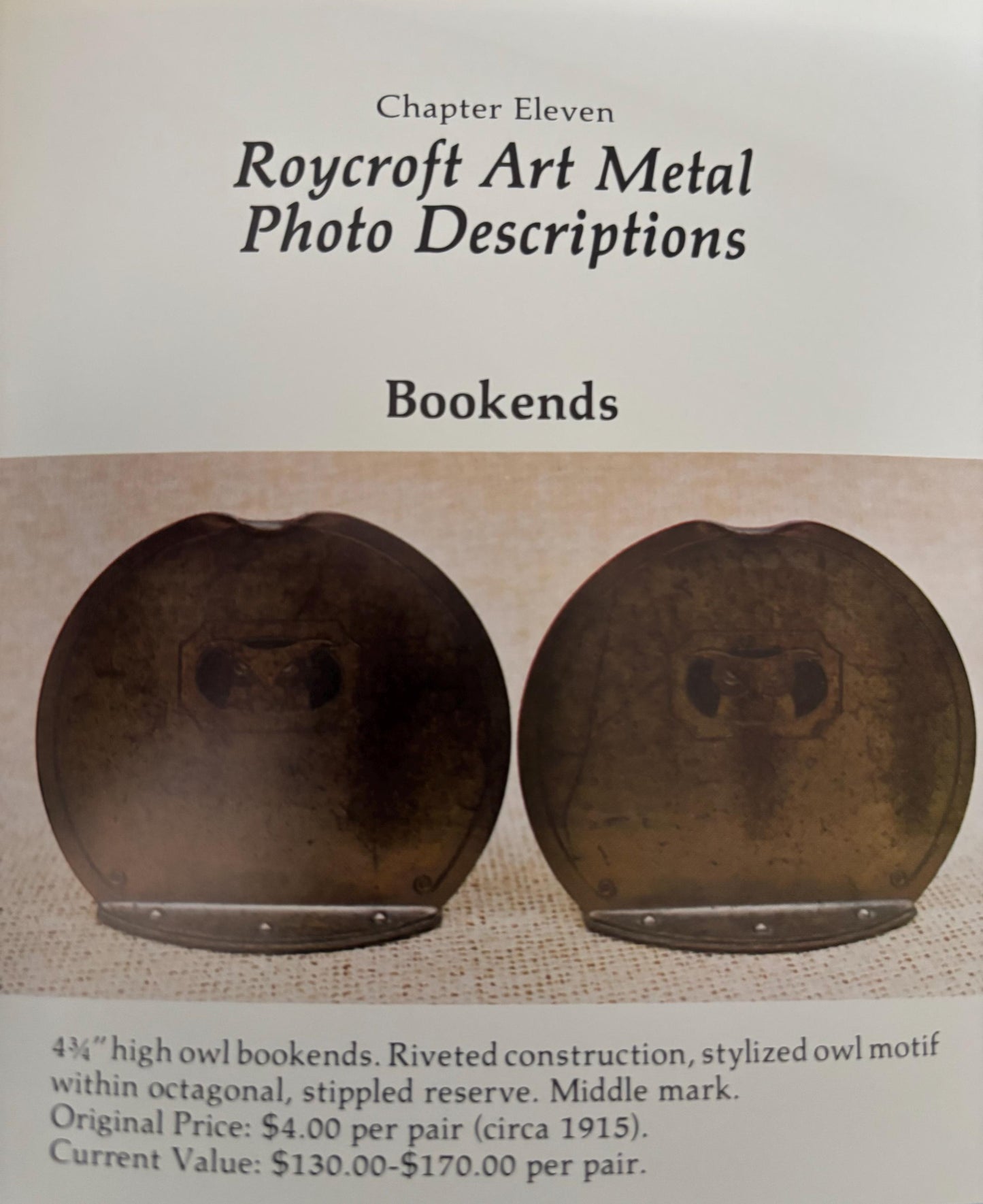 Roycroft Art Metal Book, by Kevin McConnell, Lover Antiques and Vintage