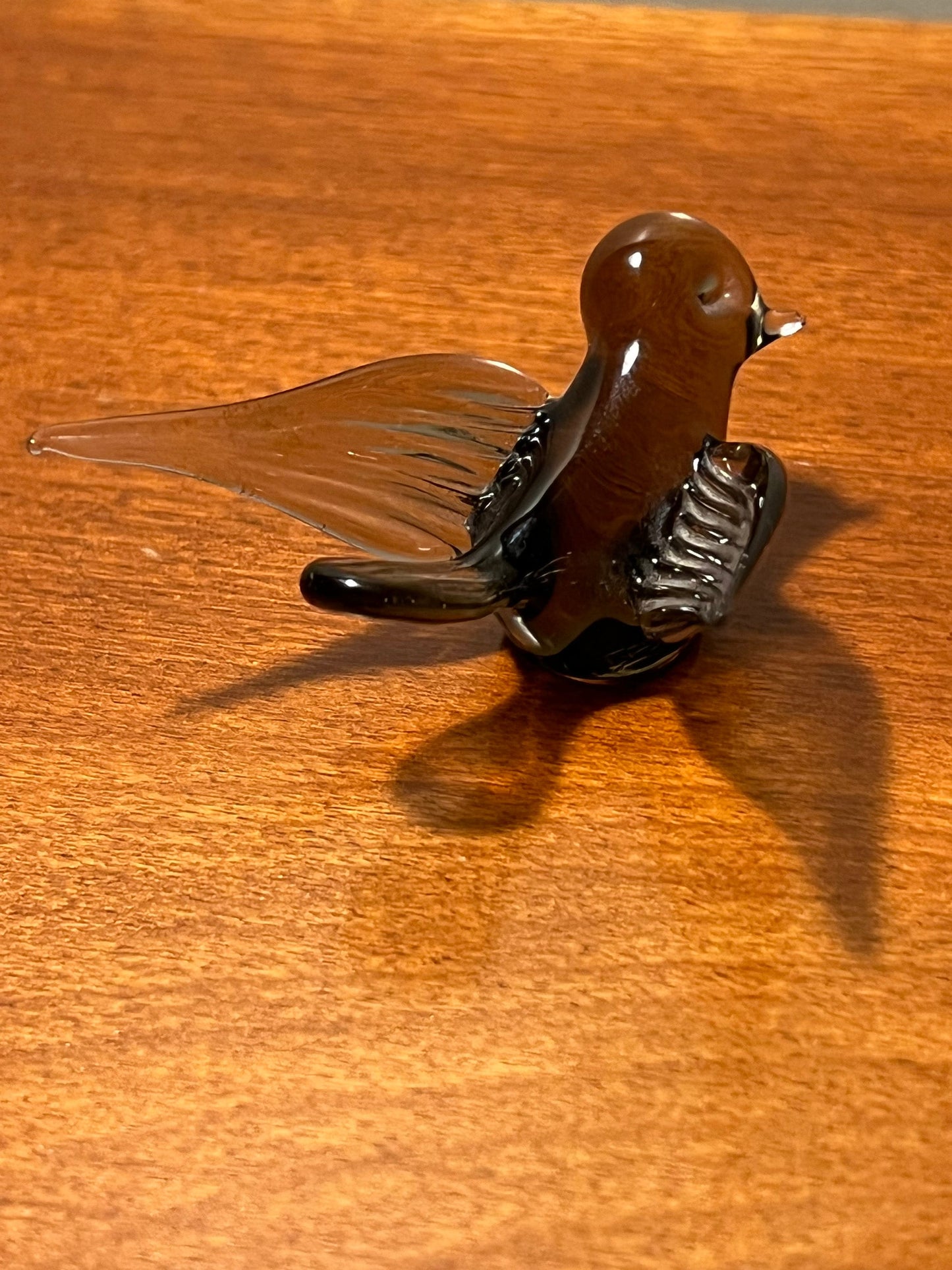 Vintage Hand Blown Art Glass Bird: Mini Treasure