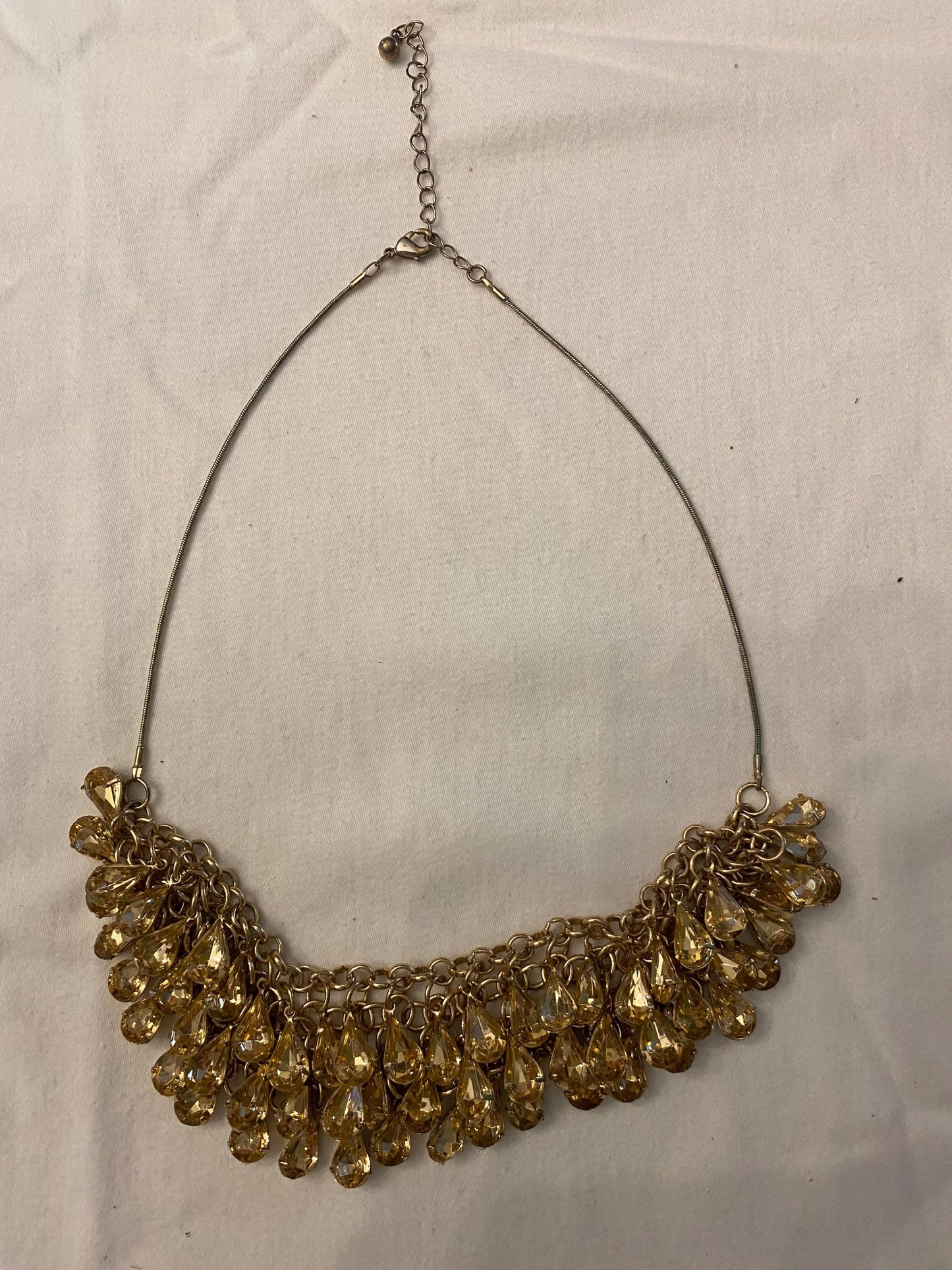 Vintage Gold Fringe Collar Necklace: Cha Cha Jewelry