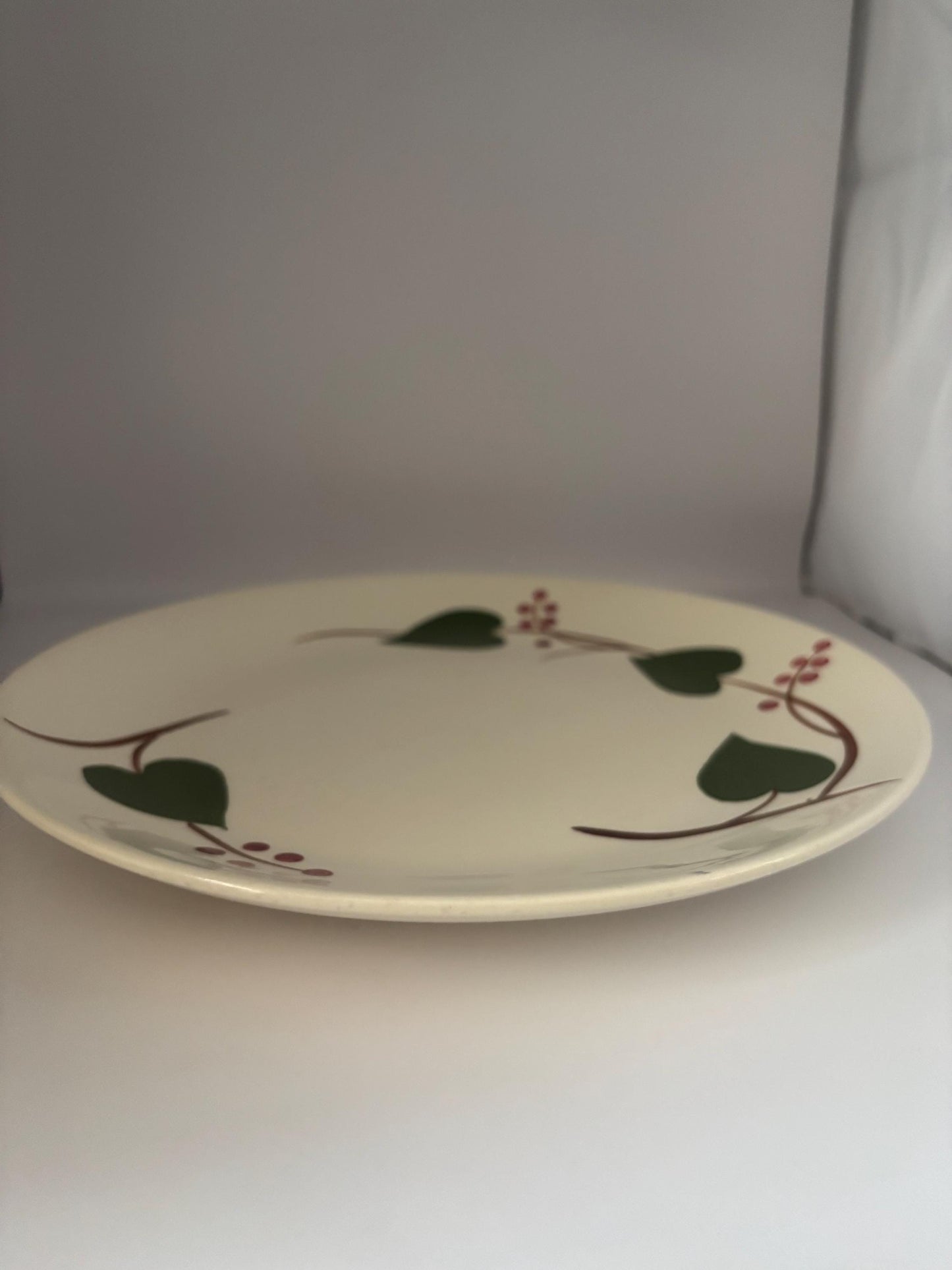 Blue Ridge Stan Home Ivy Dinner Plate, by Southern Potteries, Circa 1930's, Hearts Together Forever Platter, Lover Antiques and Vintage