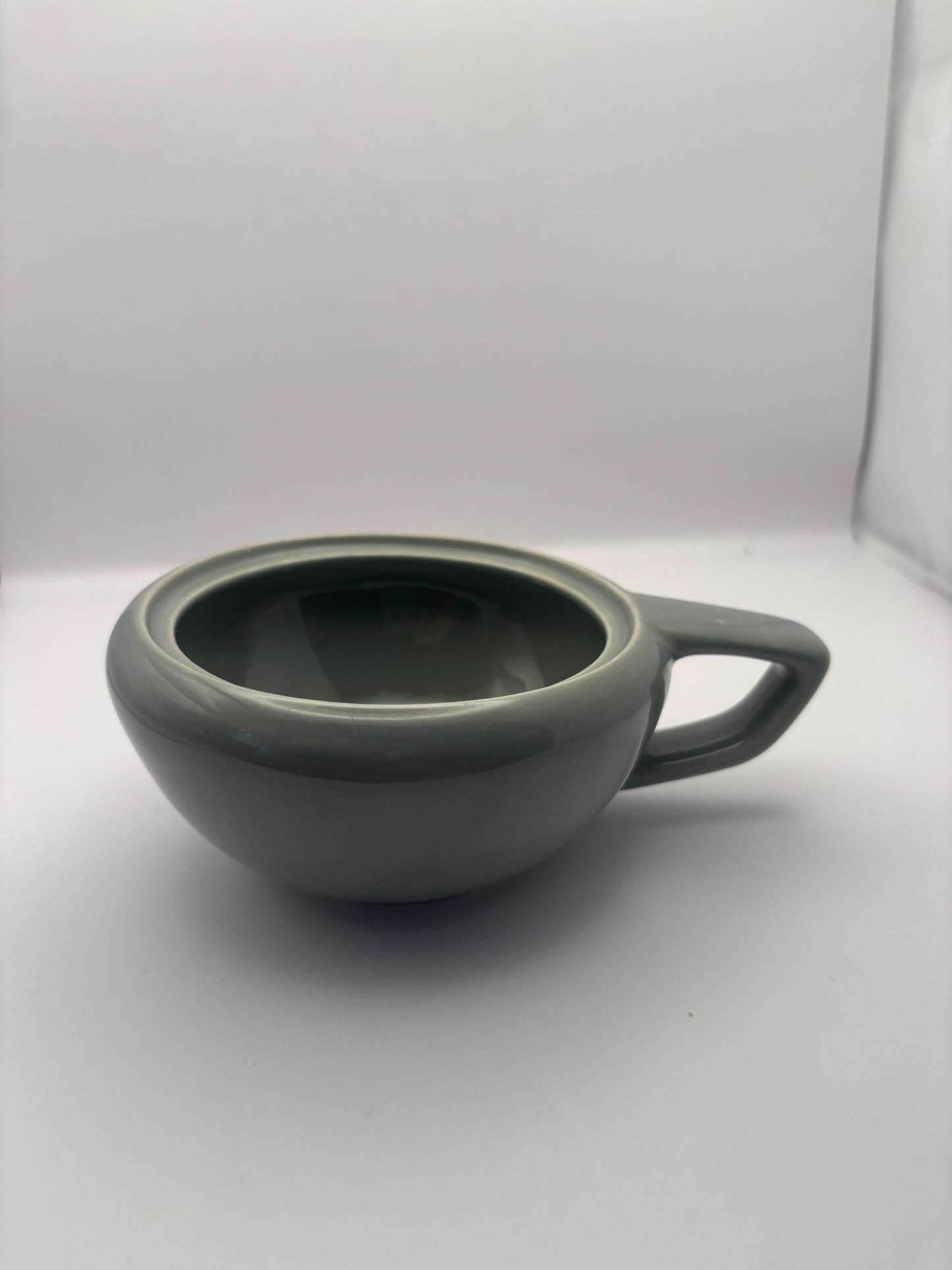 Russel Wright Mid Century Barrel Mug, Sage Green Cup, Lover Antiques and Vintage