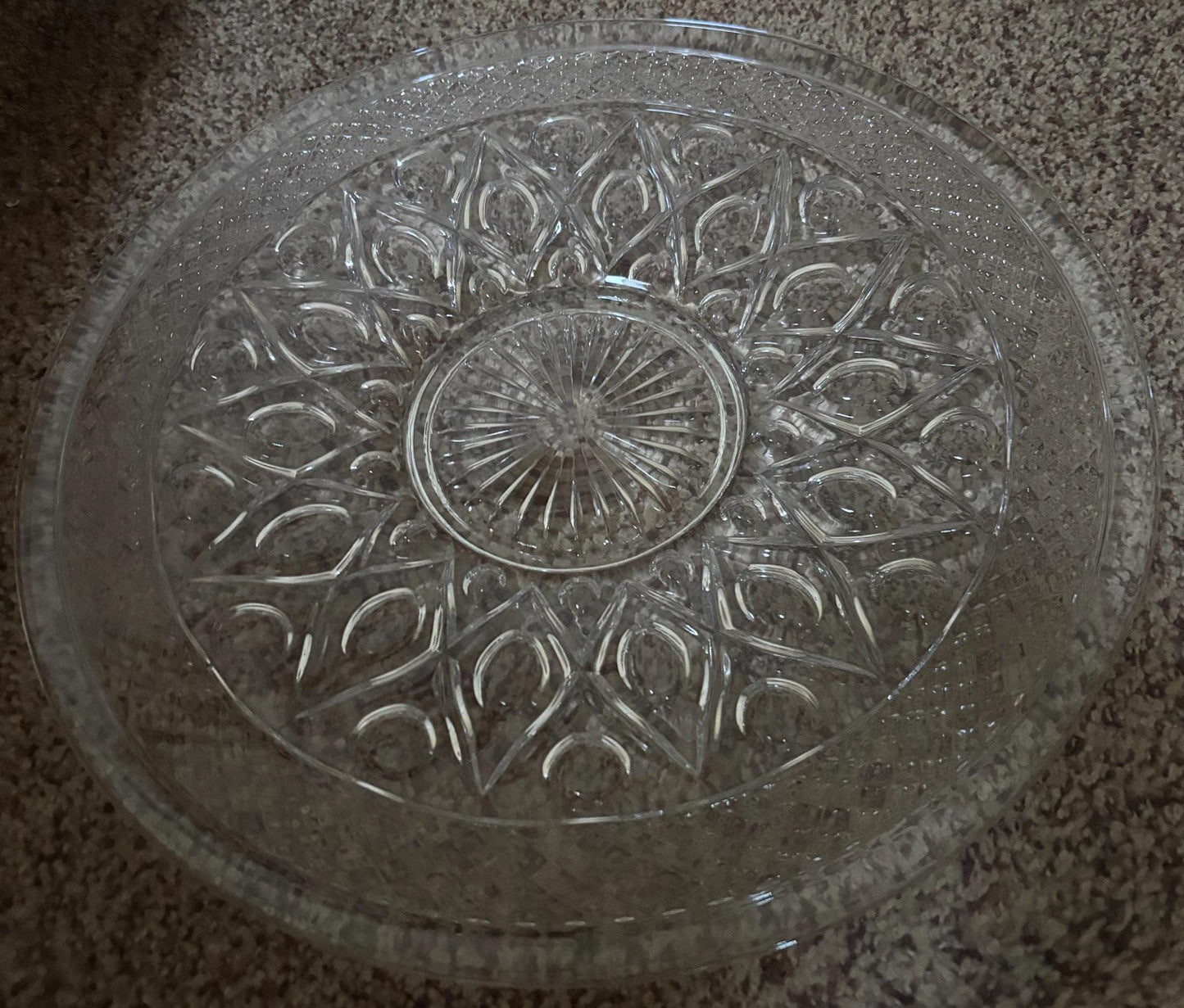 Vintage Cape Cod Glass Platter: Large Serving Dish