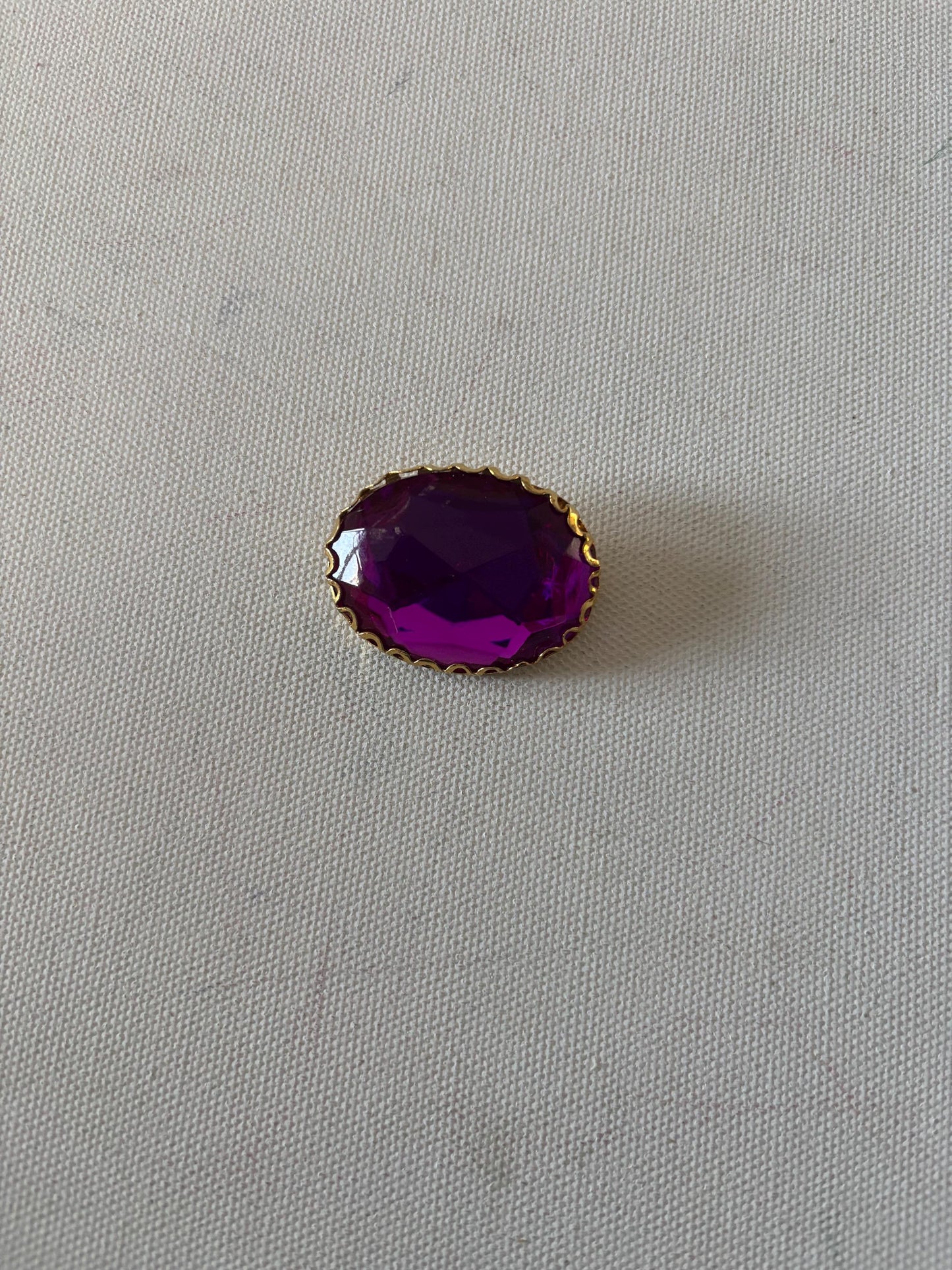 Vintage Amethyst and Gold Brooch Pin Lover Antiques and Vintage