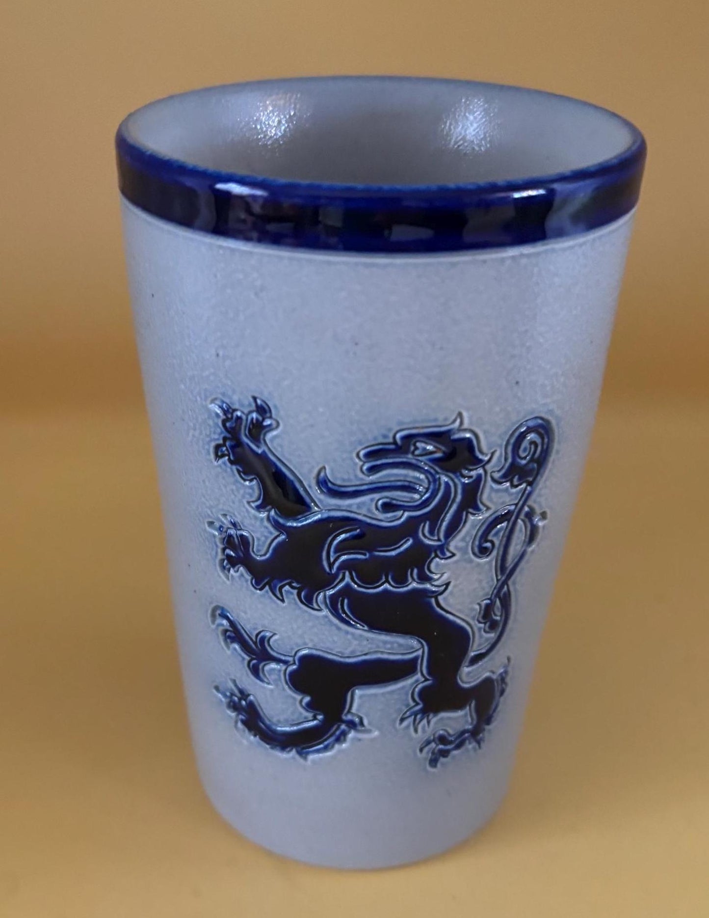 Antique Merkelbach Salt Glazed Westerwald Ceramic Pitcher and 3 Cups Pottery with Cobalt Blue Made In Germany Lover Antiques Vintage