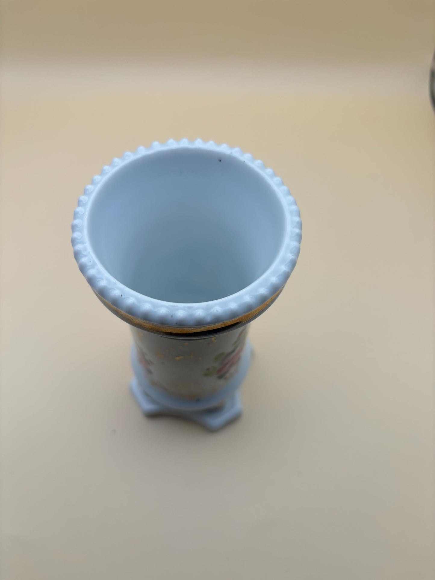 Antique Porcelain Spill Vase Victorian Footed Vase Lover Antiques and Vintage