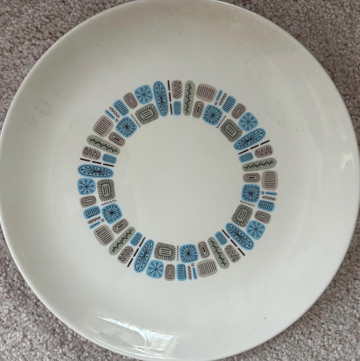 Vintage Canonsburg Pottery Dinner Plate Temporama Mid Century Large Plate Lover Antiques and Vintage