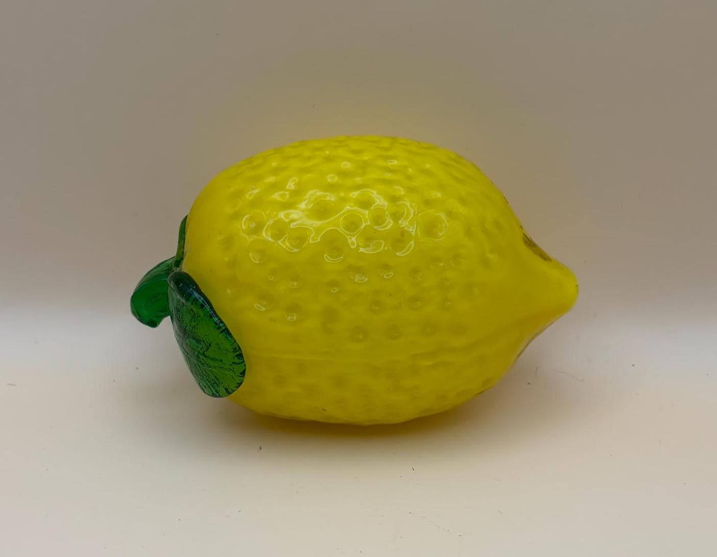 Vintage Glass Lemon Figurine Lover Antiques and Vintage