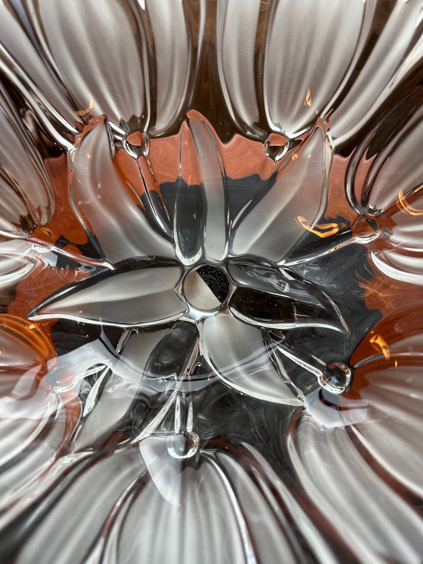 Vintage Mikasa Etched Petals of Flowers Frosted Glass Vase Art Glass Lover Antiques and Vintage