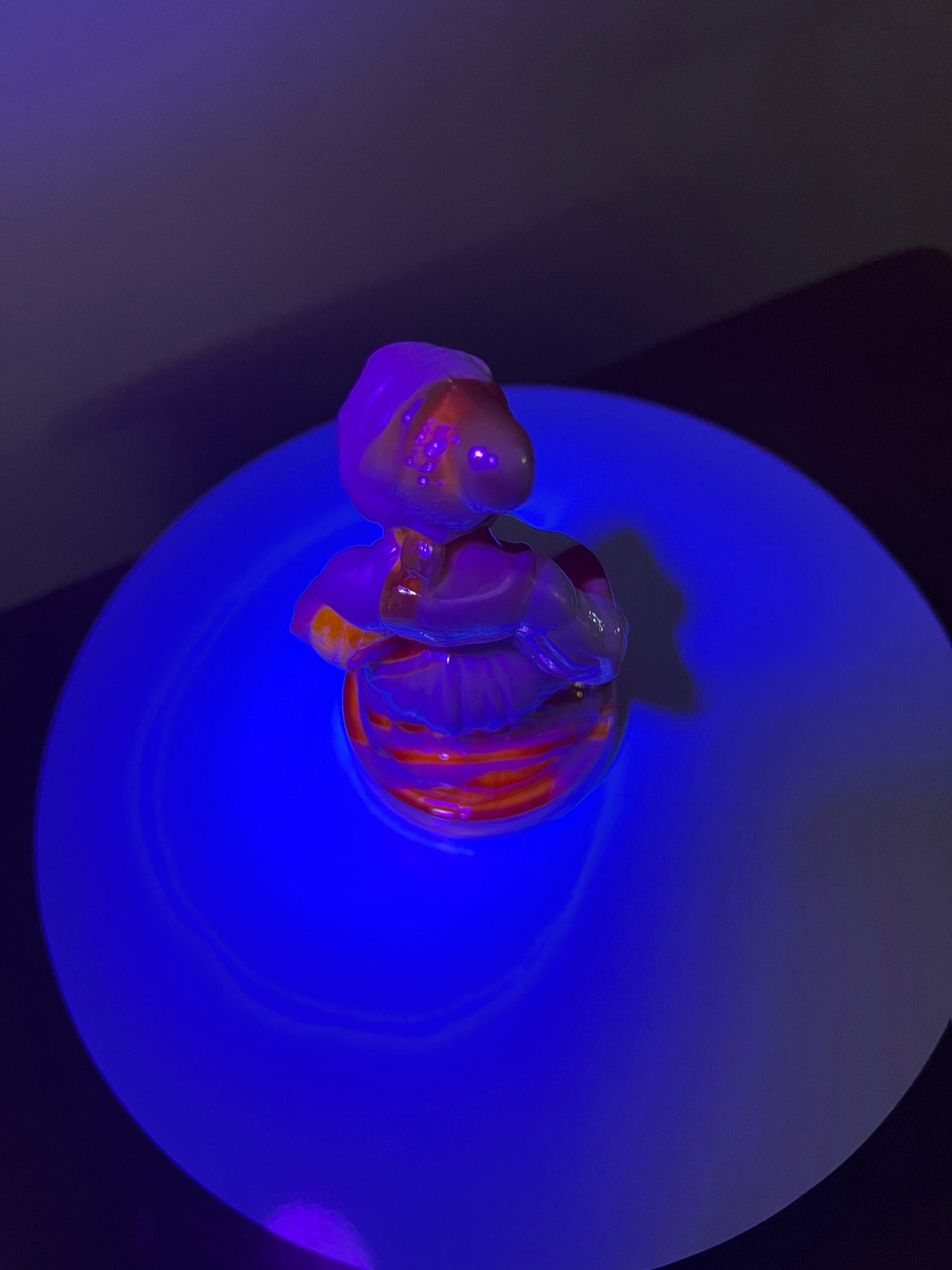 Vintage Little Women Meg #5 Summit Art Orange White Slag Glass Manganese Glows Russ Vogelsong Sculpture Figurine Lover Antiques and Vintage
