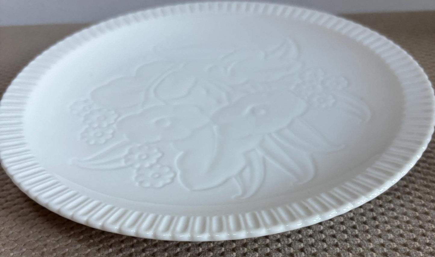 Vintage Shelledge White Salad Plate with Narrow Flutes Edging Syracuse China Lover Antiques and Vintage