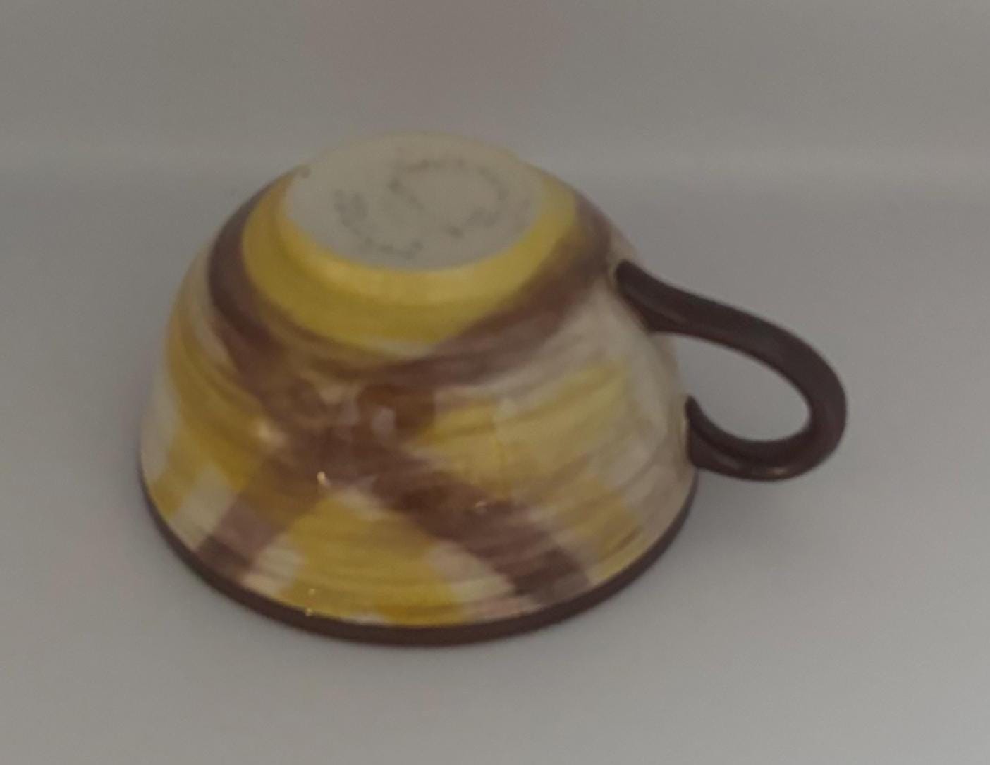 Vernon Kilns Native California Organdie Plaid Coffee Cup, Lover Antiques and Vintage