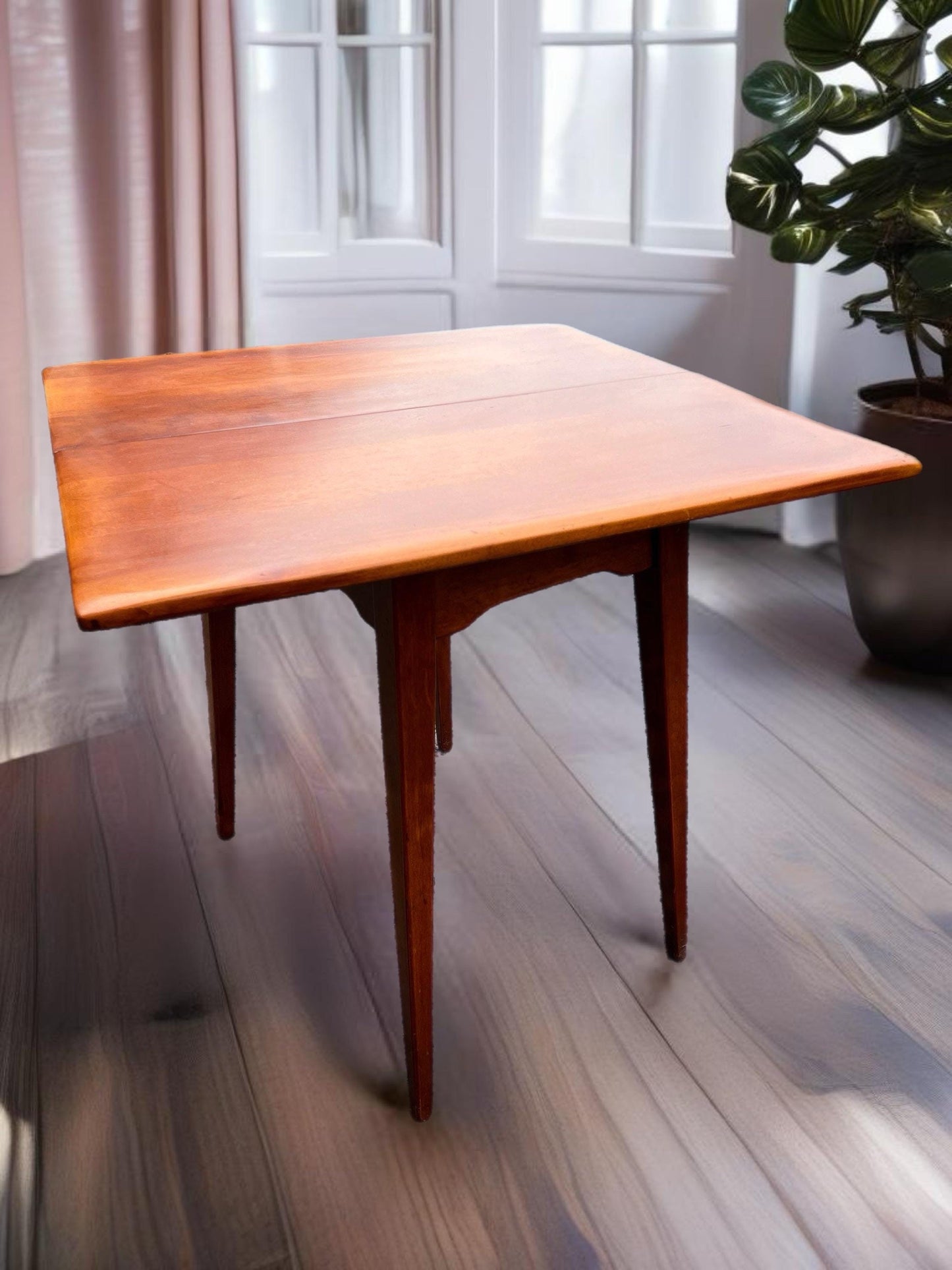 Vintage Cushman Colonial Pivot Top Game Table: Hidden Compartment, 1940s