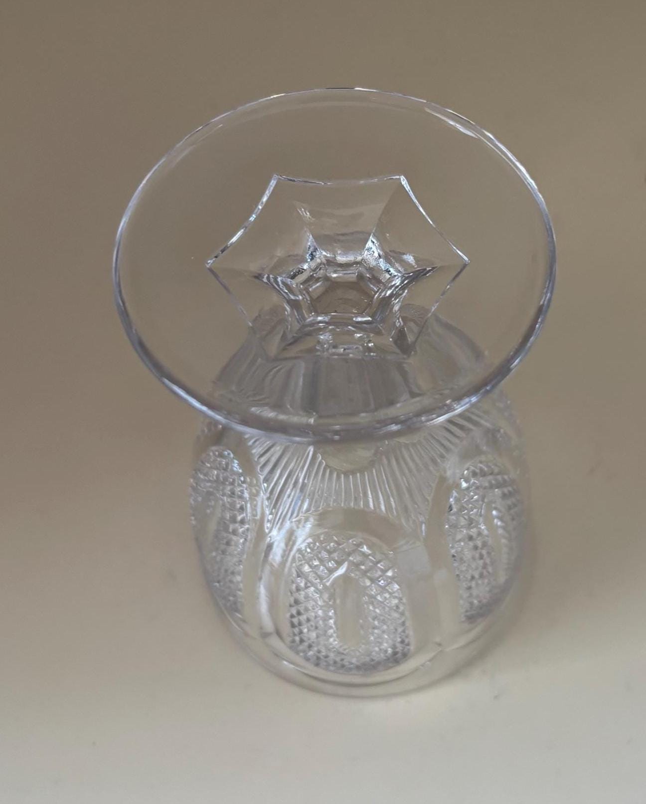 Antique Hobbs Brockunier Glass Goblet, Buckle Design Glass Goblets, Lover Antiques and Vintage