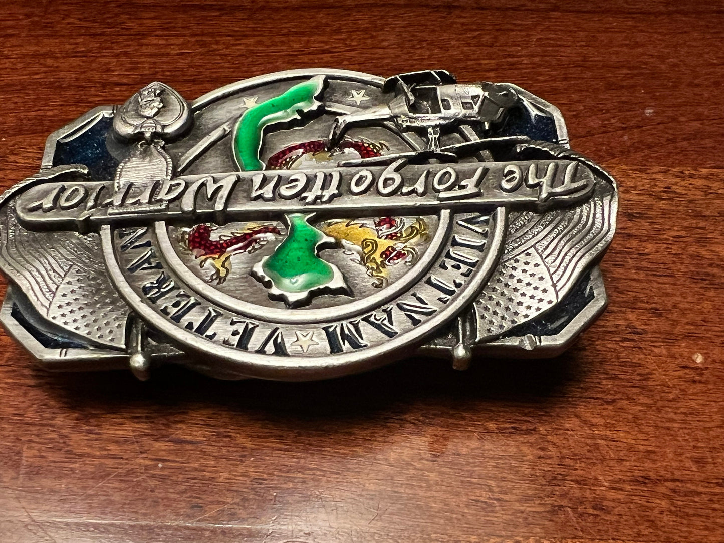 Vintage Siskiyou Vietnam Veteran Belt Buckle: The Forgotten Warrior