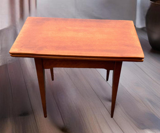 Vintage Cushman Colonial Pivot Top Game Table: Hidden Compartment, 1940s