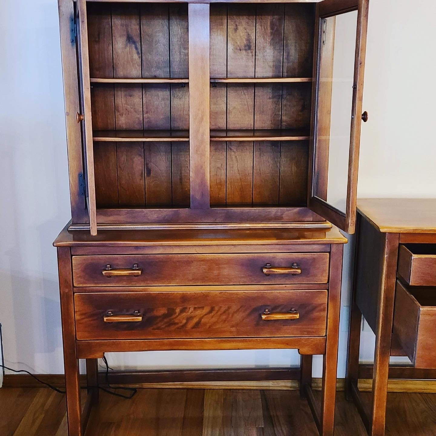 Vintage Cushman Colonial Creations Marlboro Serving Table and China Cabinet No. 5-174 Lover Antiques and Vintage