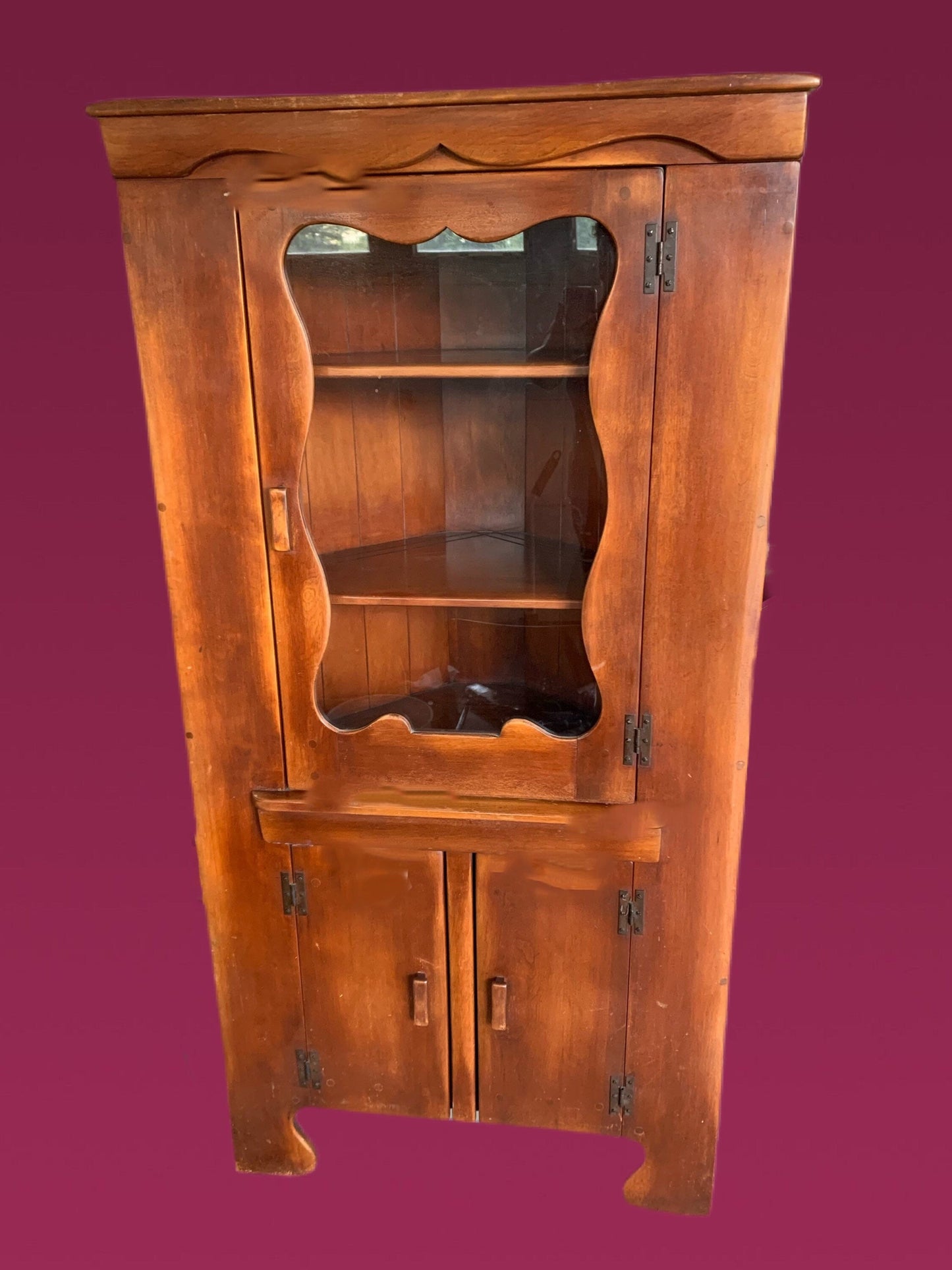 Cushman Colonial Creations Provincetown Corner Cupboard No. 6025 Modern Creations by Herman de Vries Lover Antiques and Vintage