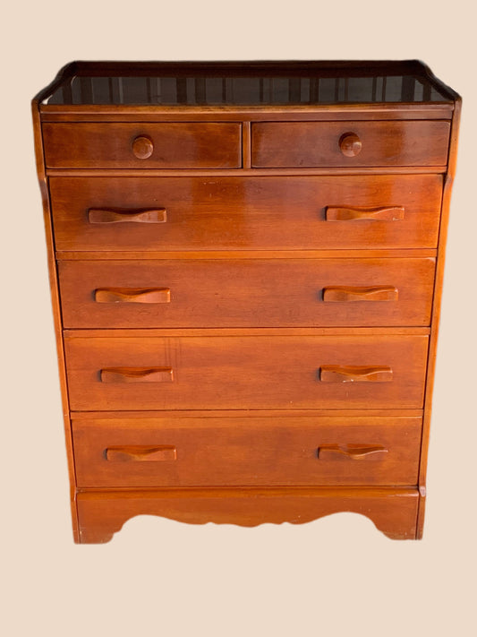 Cushman Colonial Creations Bar Harbor Chest No. 5454 5 drawer dresser, Mid Century Modern Cushman, Lover Antiques and Vintage