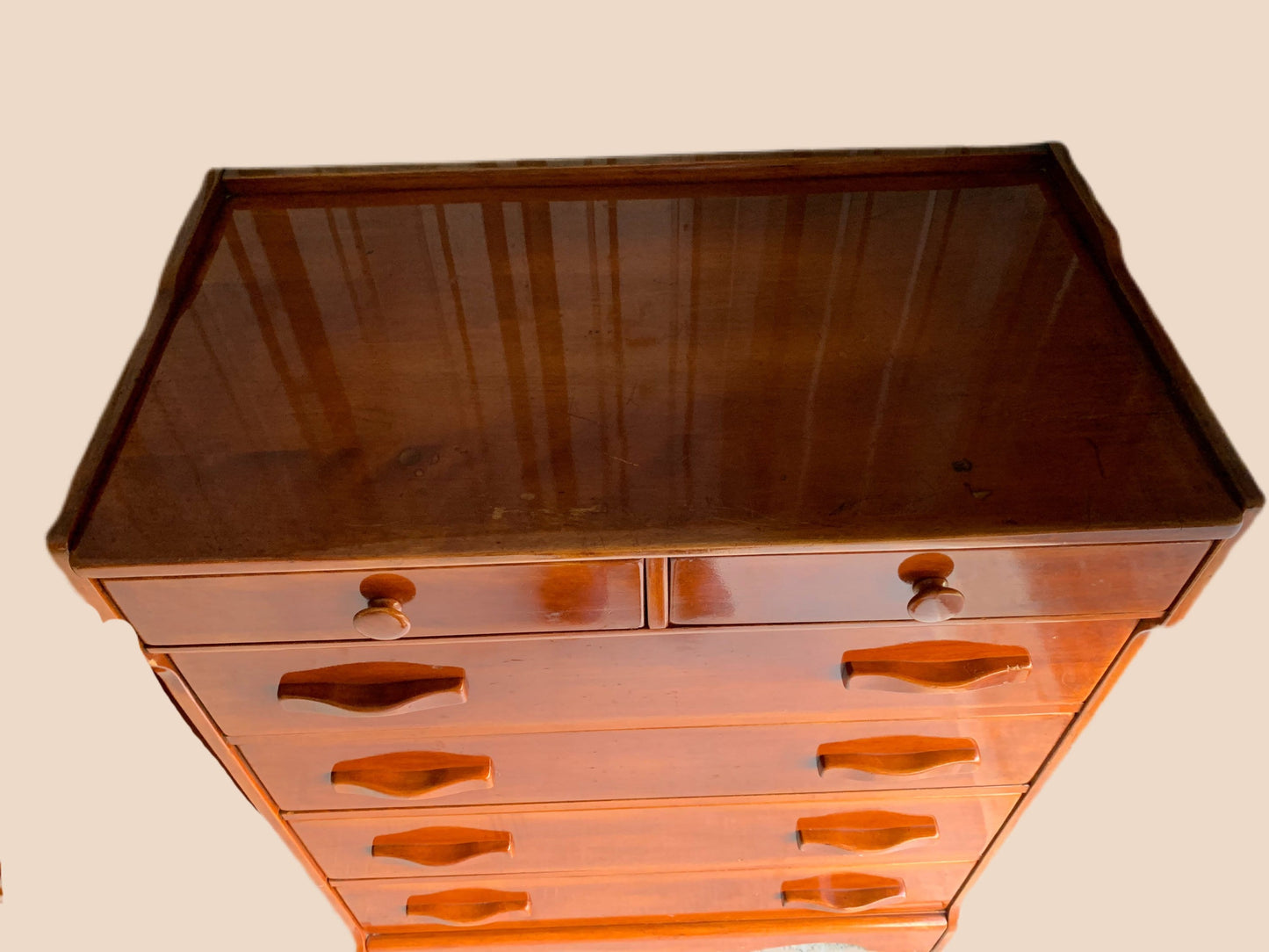 Cushman Colonial Creations Bar Harbor Chest No. 5454 5 drawer dresser, Mid Century Modern Cushman, Lover Antiques and Vintage