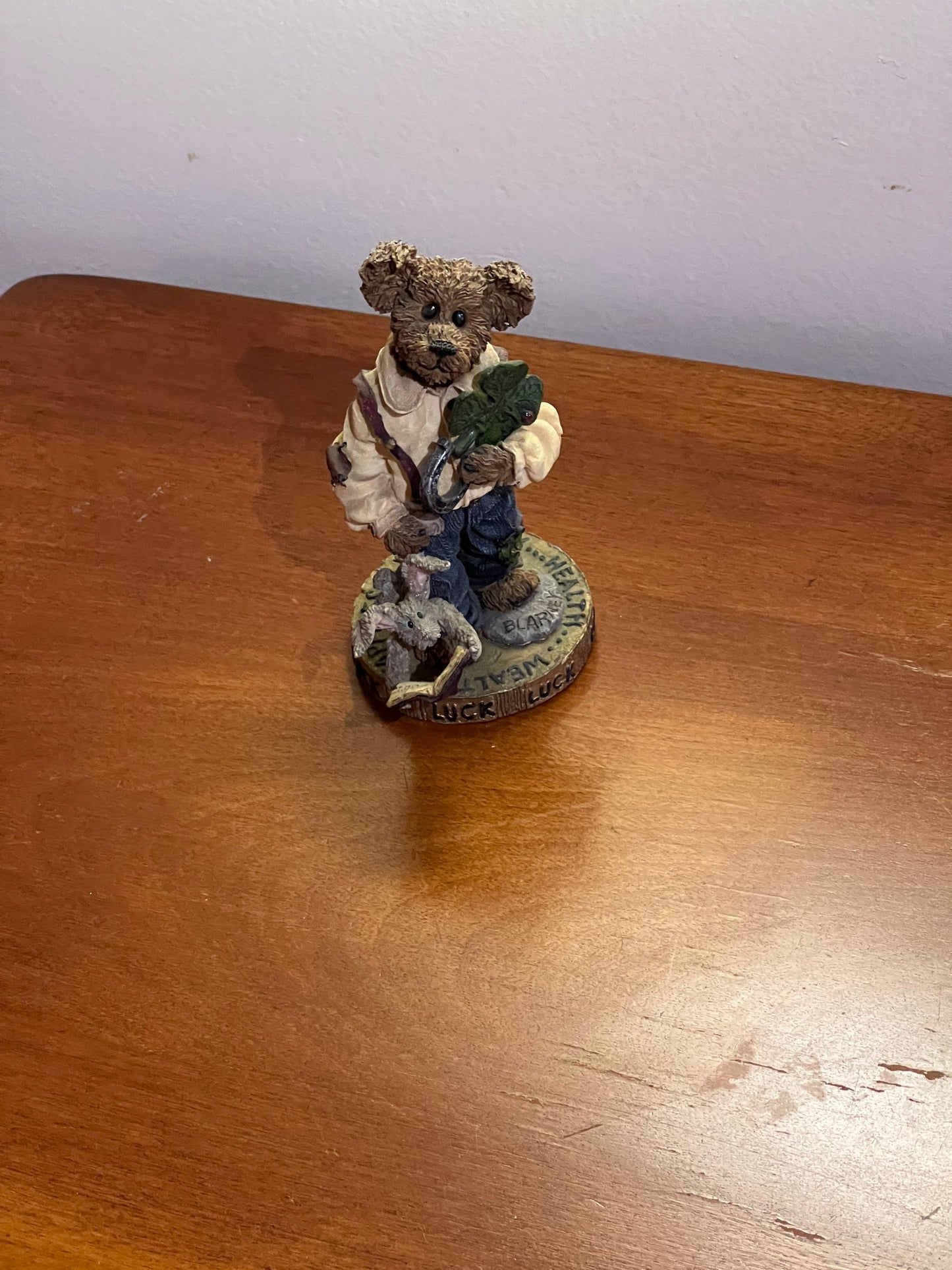 Vintage Boyds Bears & Friends Chance O’ Sullivan Feelin’ Lucky Bearstone Collection Lover Antiques and Vintage