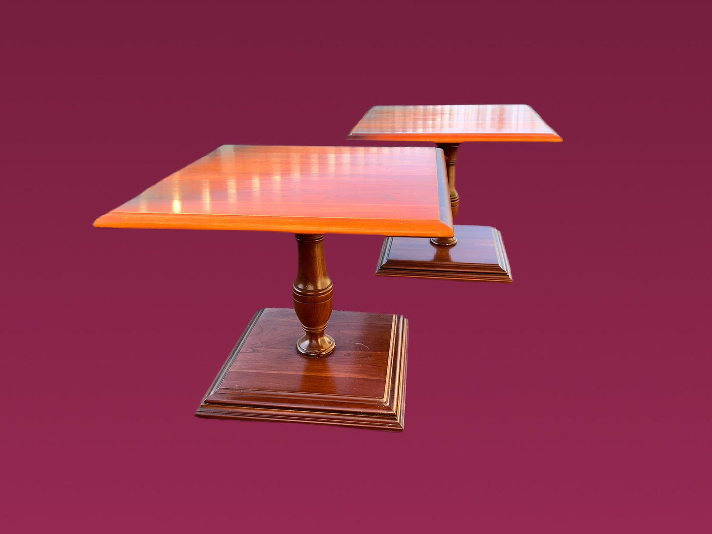 Vintage Mid Century Modern End Tables low table side table night stand stands furniture Lover Antiques and Vintage