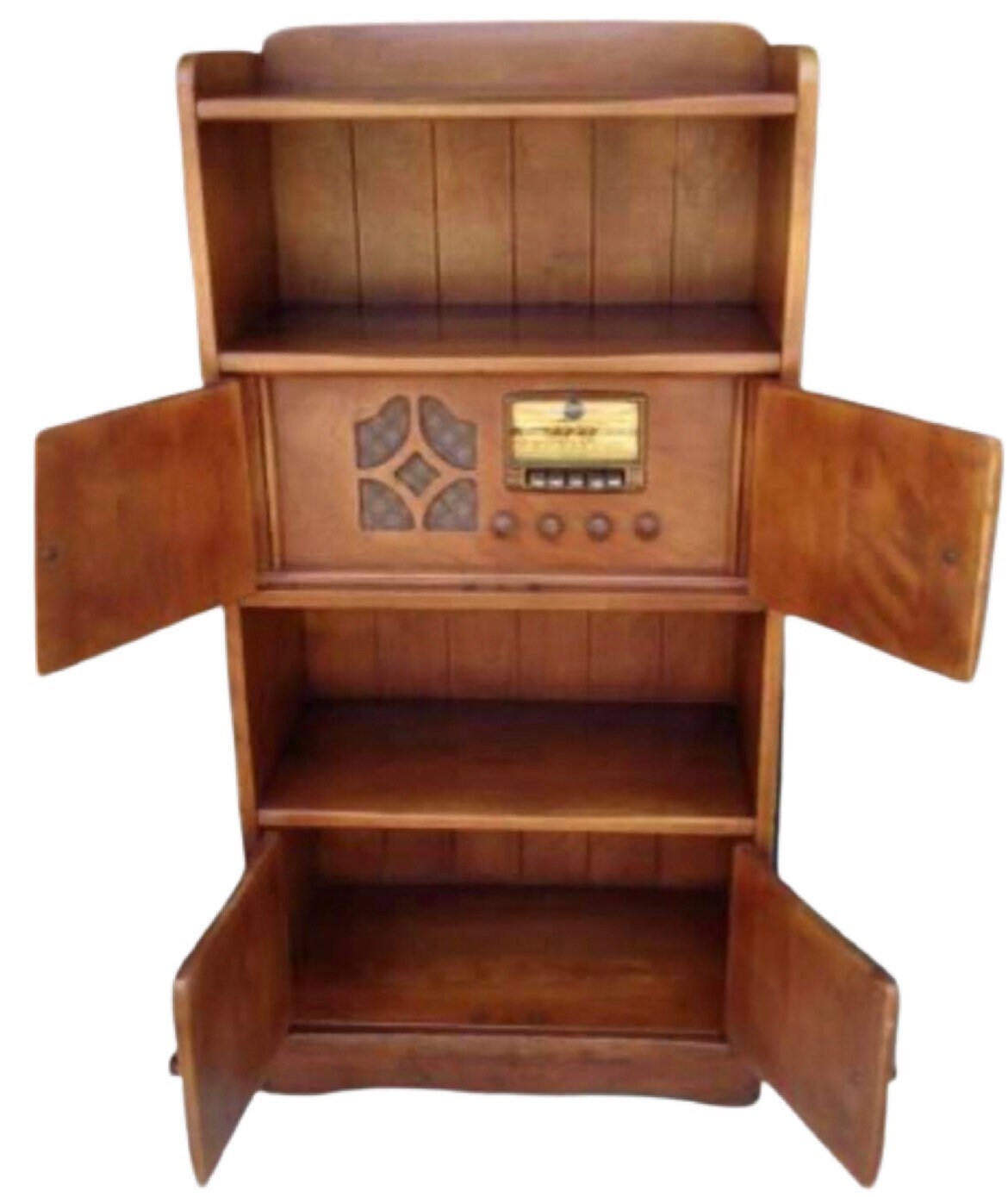 RARE 1940 Sears Silvertone Radionet Cushman Furniture Bookcase Model 6493, Lover Antiques and Vintage