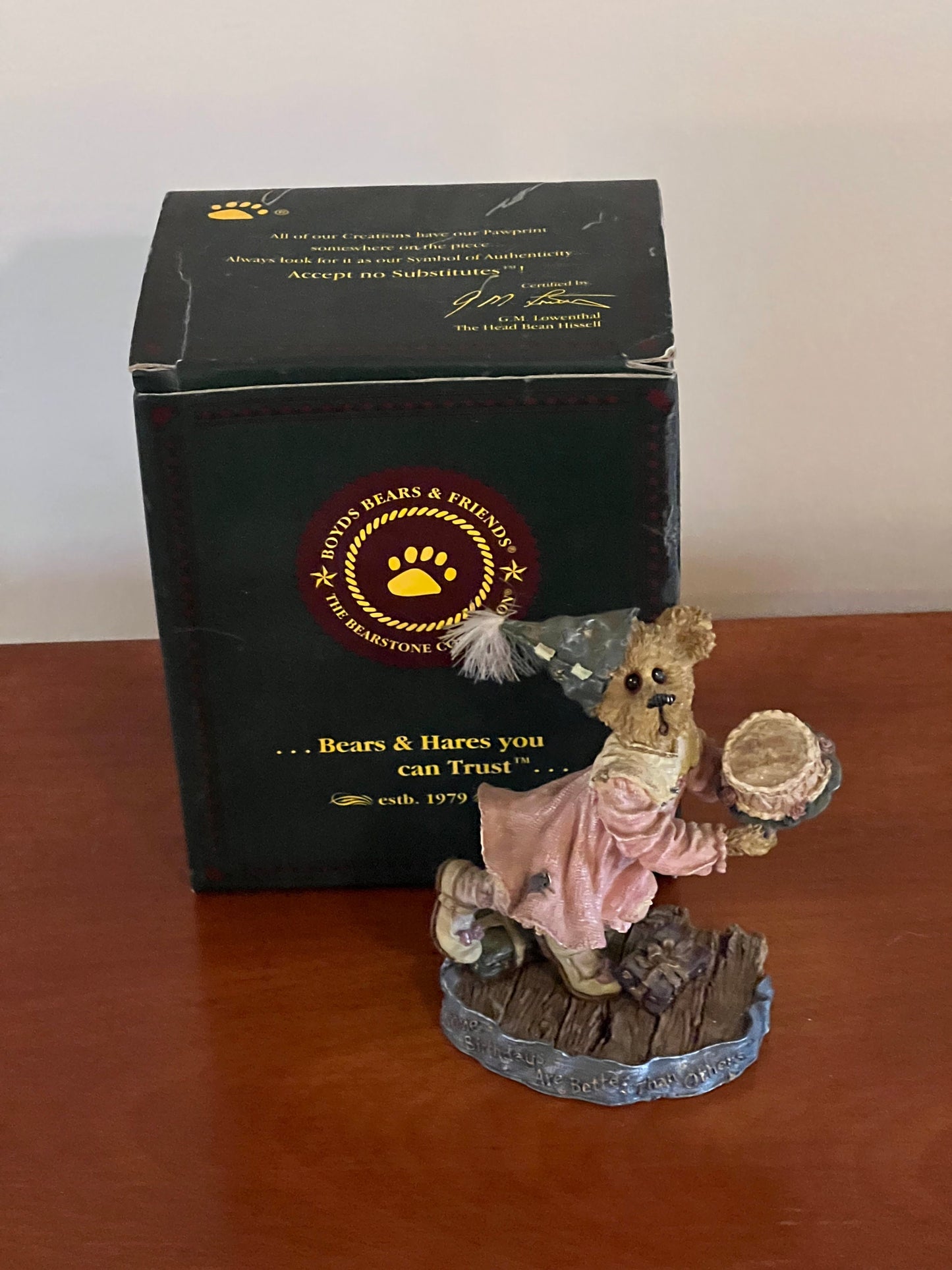 Boyds Bears & Friends Katie B. Howold Not Tellin’ No. 228362 The Bearstone Collection
