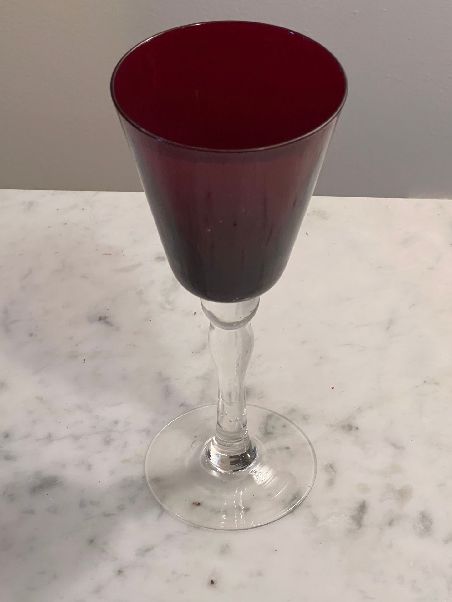 Fenton Ruby Red 3 wine glasses 4 1/2” tall 2.5” wide