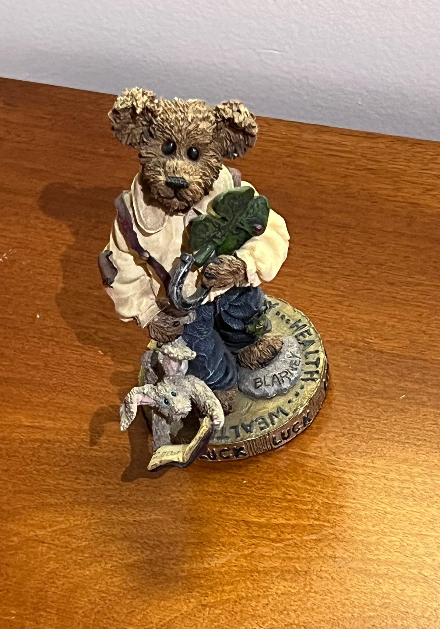 Vintage Boyds Bears & Friends Chance O’ Sullivan Feelin’ Lucky Bearstone Collection Lover Antiques and Vintage