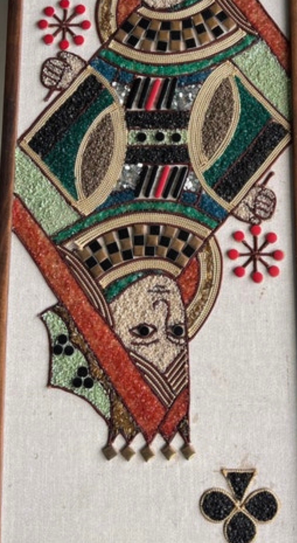 Vintage Queen of Heart + Clubs playing cards, circa 1960’s
