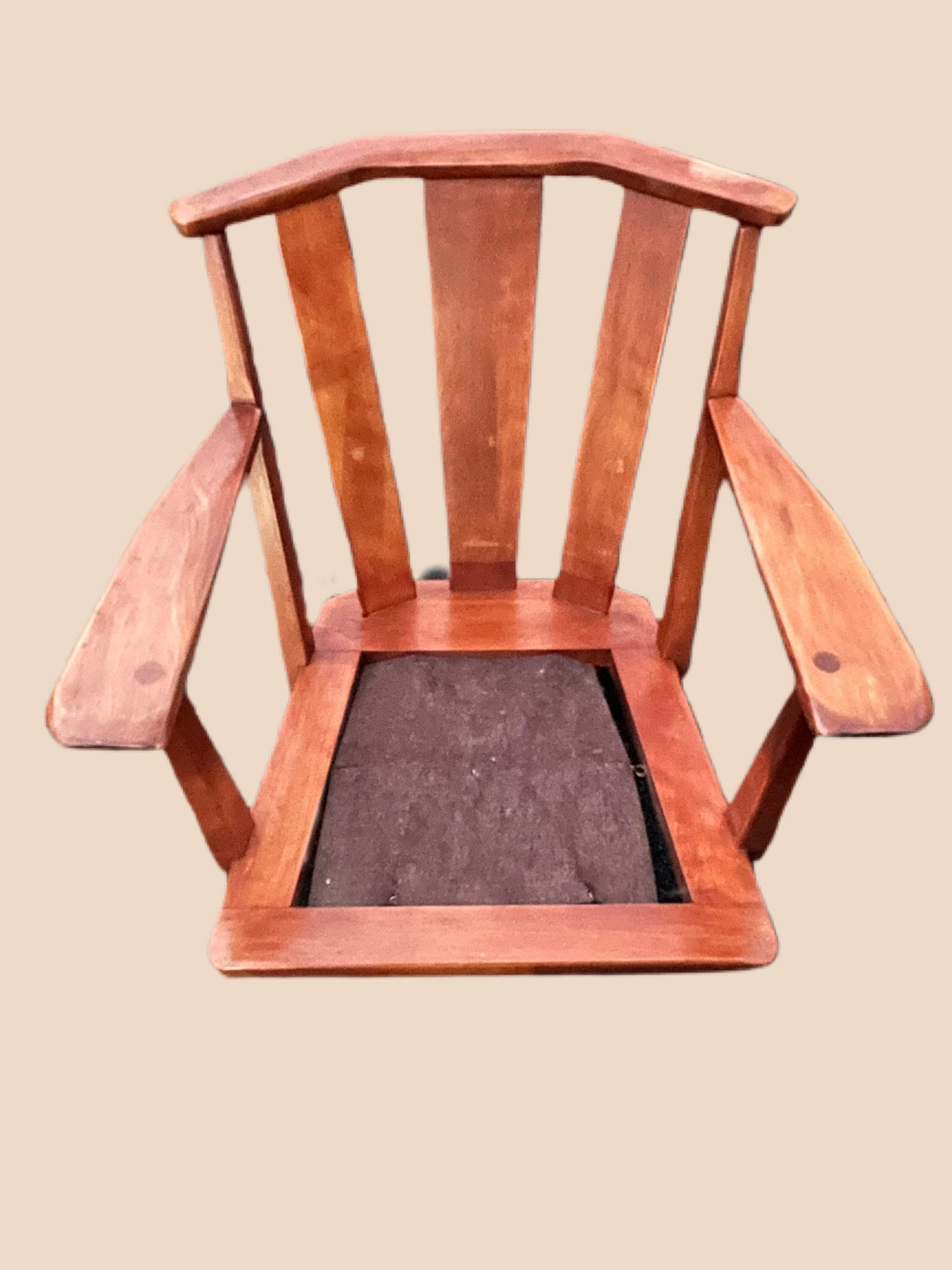 Cushman Colonial Creations Dorset Barrel Back Chair No. 1180 Leather Cushions Paddle Arm Original Condition Lover Antiques and Vintage