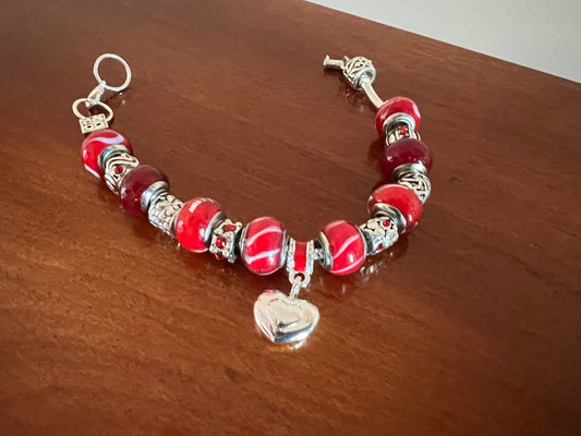 Charm bracelet Willabee and Ward jewelry hearts red love Valentine’s Day Gift
