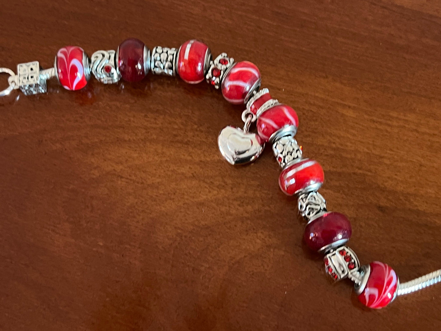 Charm bracelet Willabee and Ward jewelry hearts red love Valentine’s Day Gift