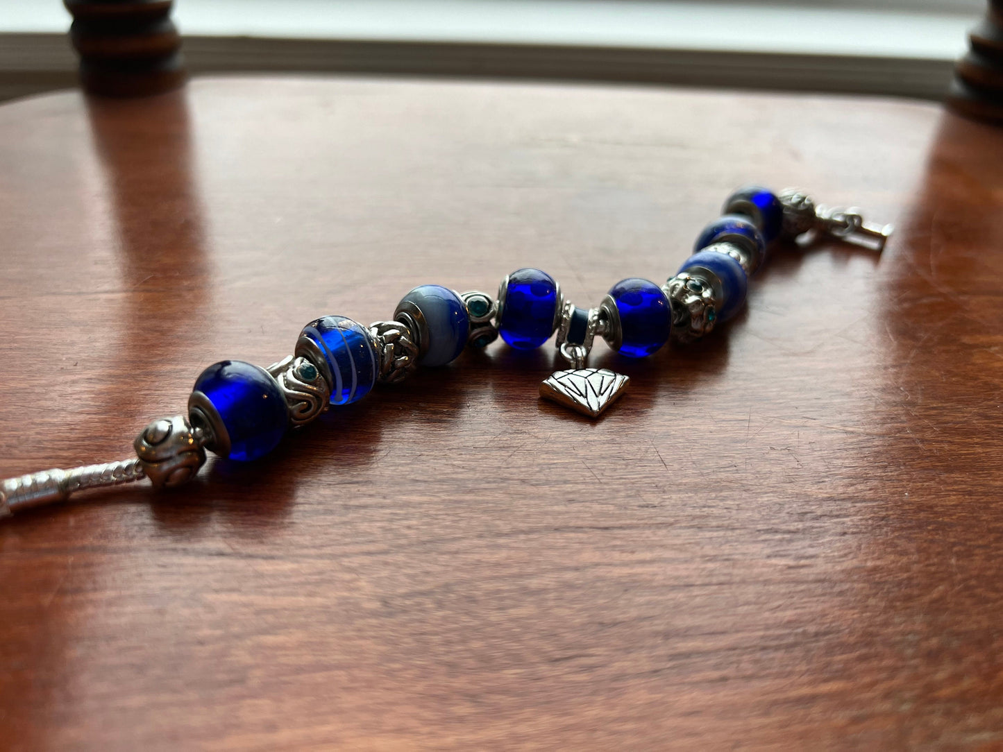 Charm bracelet Willabee and Ward jewelry Royal Blue Diamond love Valentine’s Day Gift charms beads