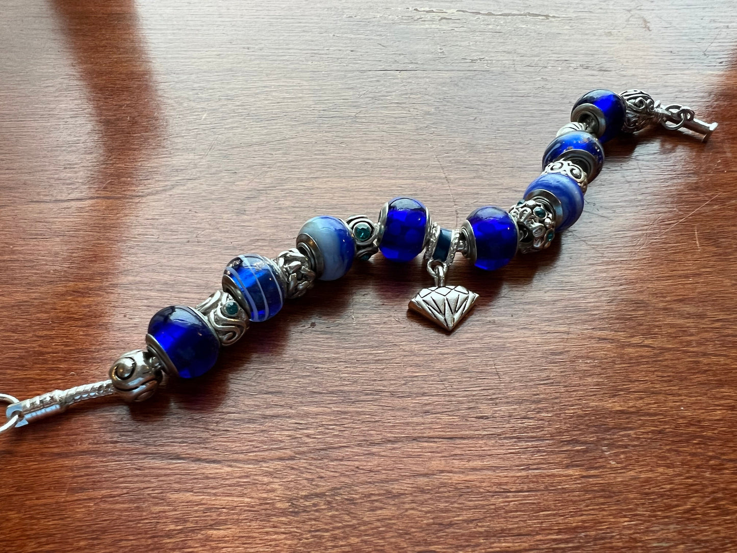 Charm bracelet Willabee and Ward jewelry Royal Blue Diamond love Valentine’s Day Gift charms beads