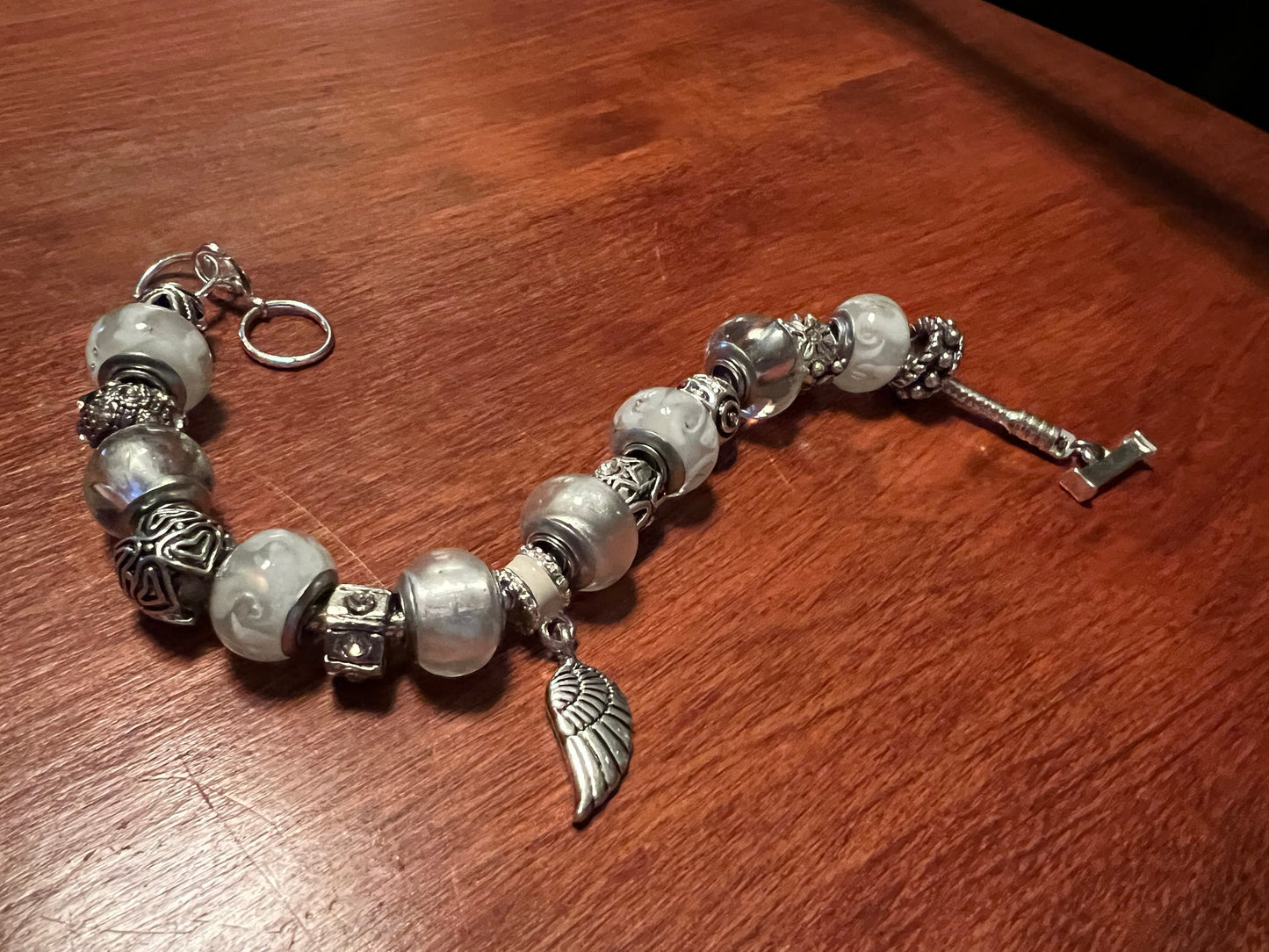 Angel Wing Charm bracelet Willabee and Ward jewelry ANGELIC WHITE Charms love Valentine’s Day Gift beads