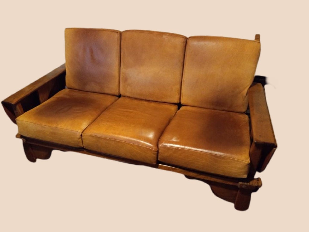 Cushman Colonial Creations Old Bennington Settle No. 5-95-3 Couch Sette Sofa Mid Century Modern Herman de Vries Lover Antiques and Vintage