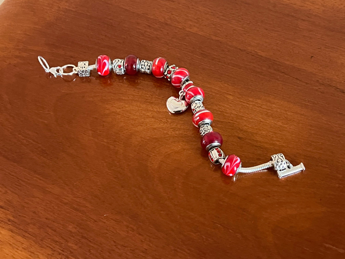 Charm bracelet Willabee and Ward jewelry hearts red love Valentine’s Day Gift