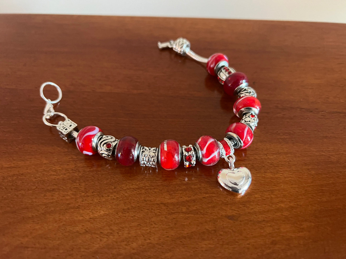 Charm bracelet Willabee and Ward jewelry hearts red love Valentine’s Day Gift