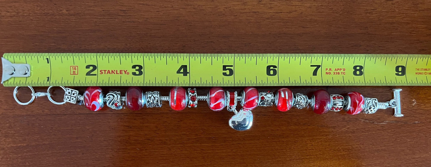 Charm bracelet Willabee and Ward jewelry hearts red love Valentine’s Day Gift