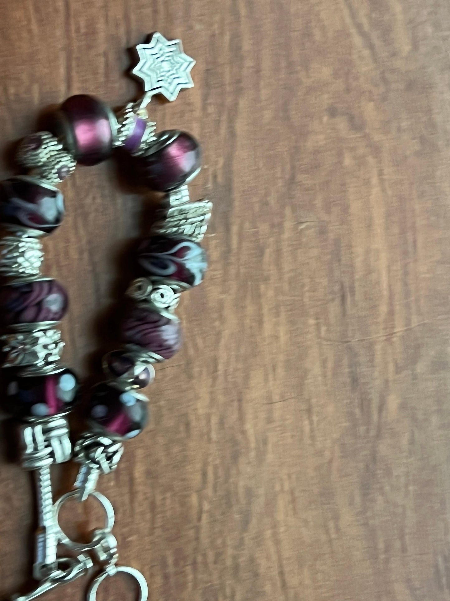 Charm bracelet Willabee and Ward jewelry Purple Passion love Valentine’s Day Gift charms beads