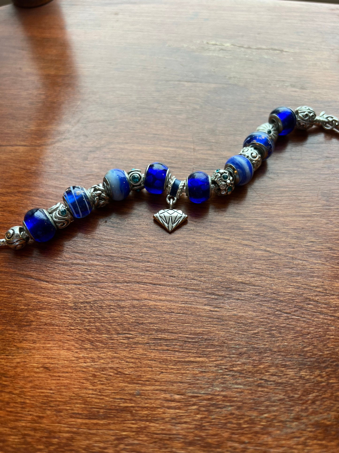 Charm bracelet Willabee and Ward jewelry Royal Blue Diamond love Valentine’s Day Gift charms beads