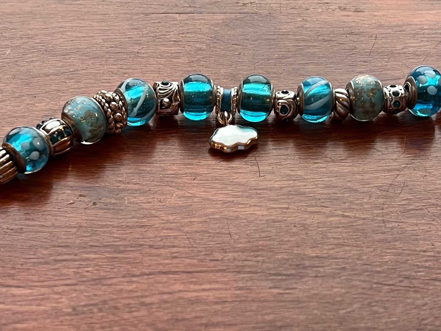 Charm bracelet Willabee and Ward jewelry Sky Blue Cloud Charms love Valentine’s Day Gift beads