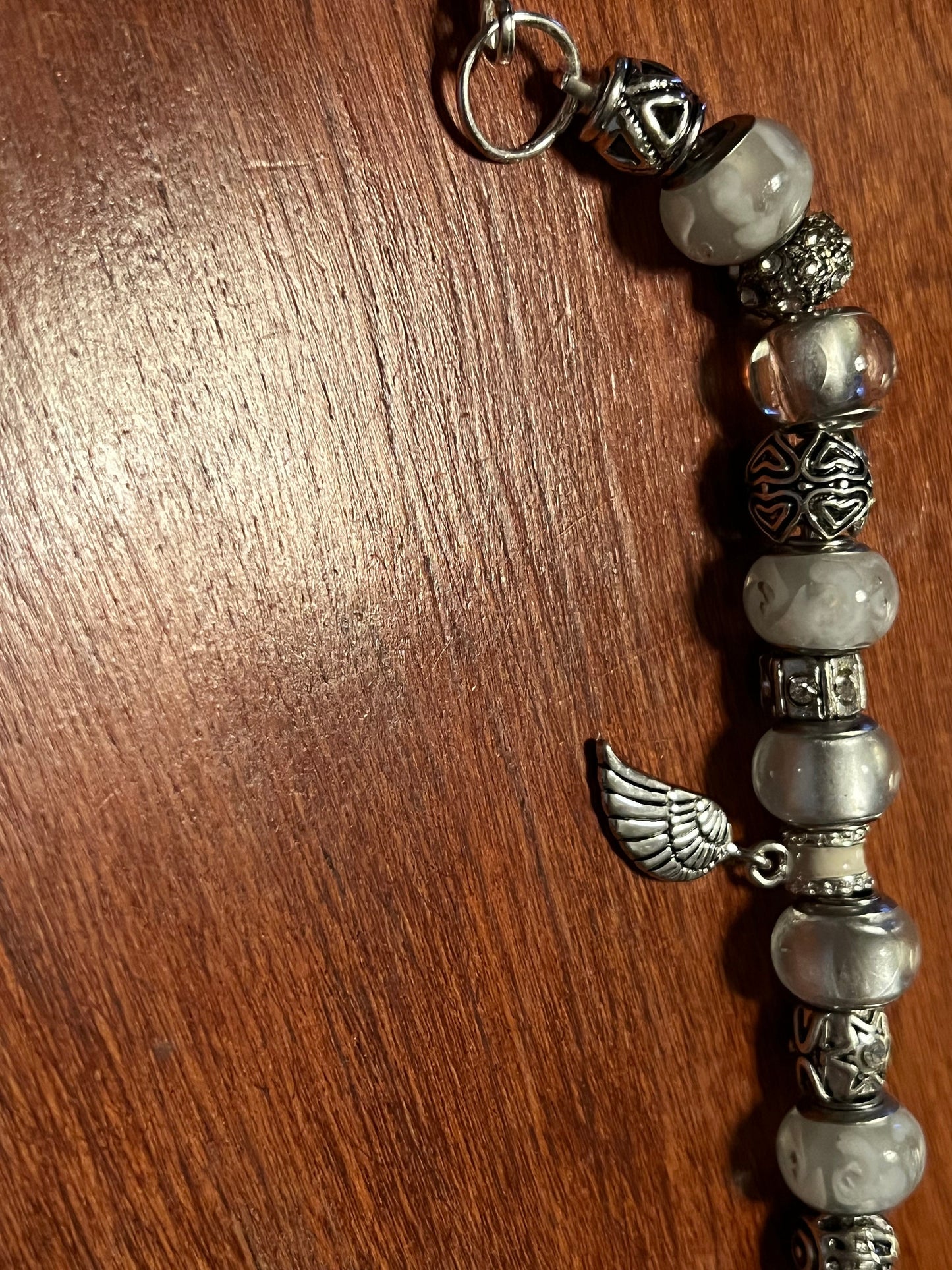 Angel Wing Charm bracelet Willabee and Ward jewelry ANGELIC WHITE Charms love Valentine’s Day Gift beads