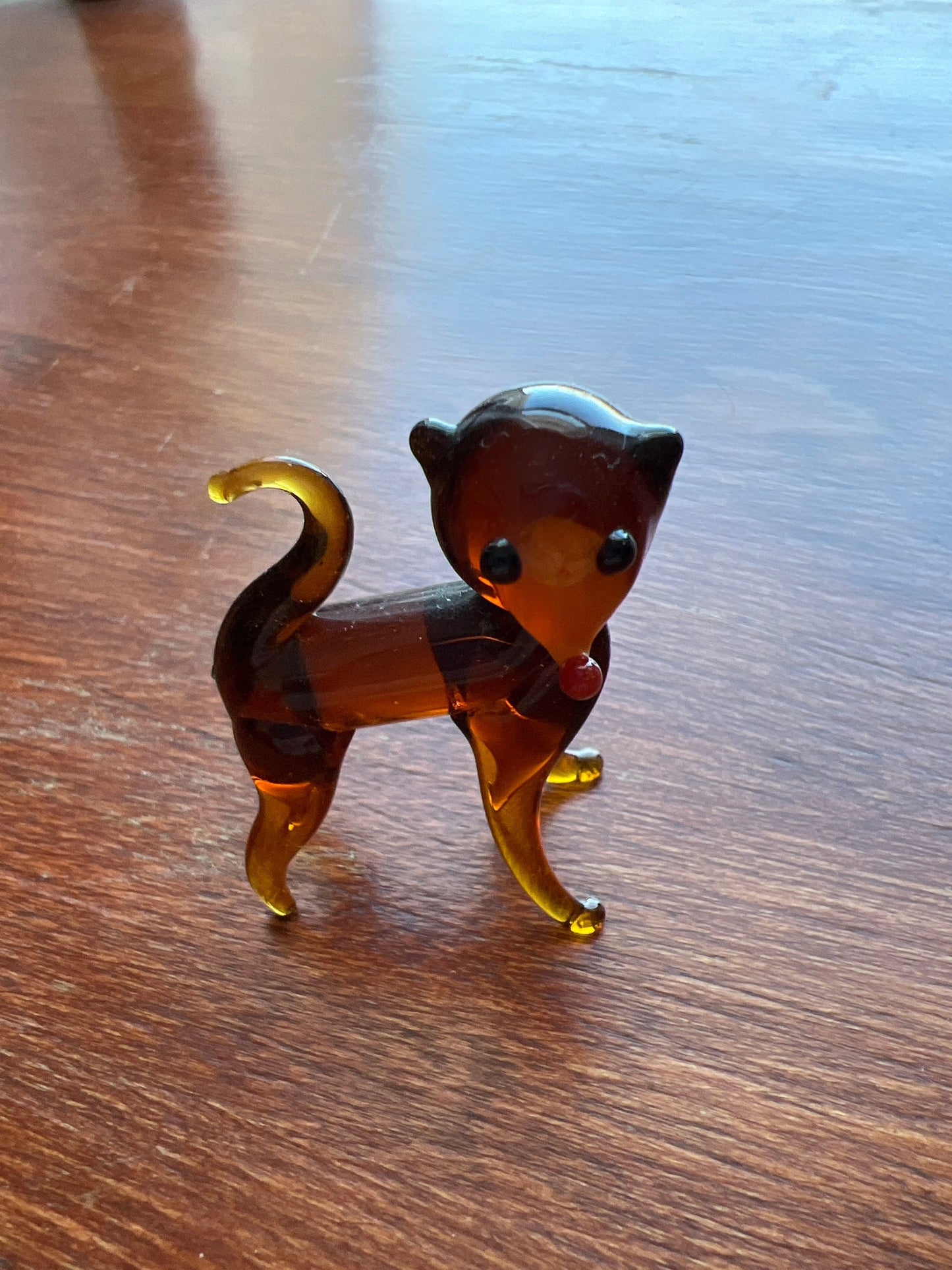 Vintage Amber Hand Blown Glass Monkey Art Glass Amber Glass Animals Lover Antiques and Vintage