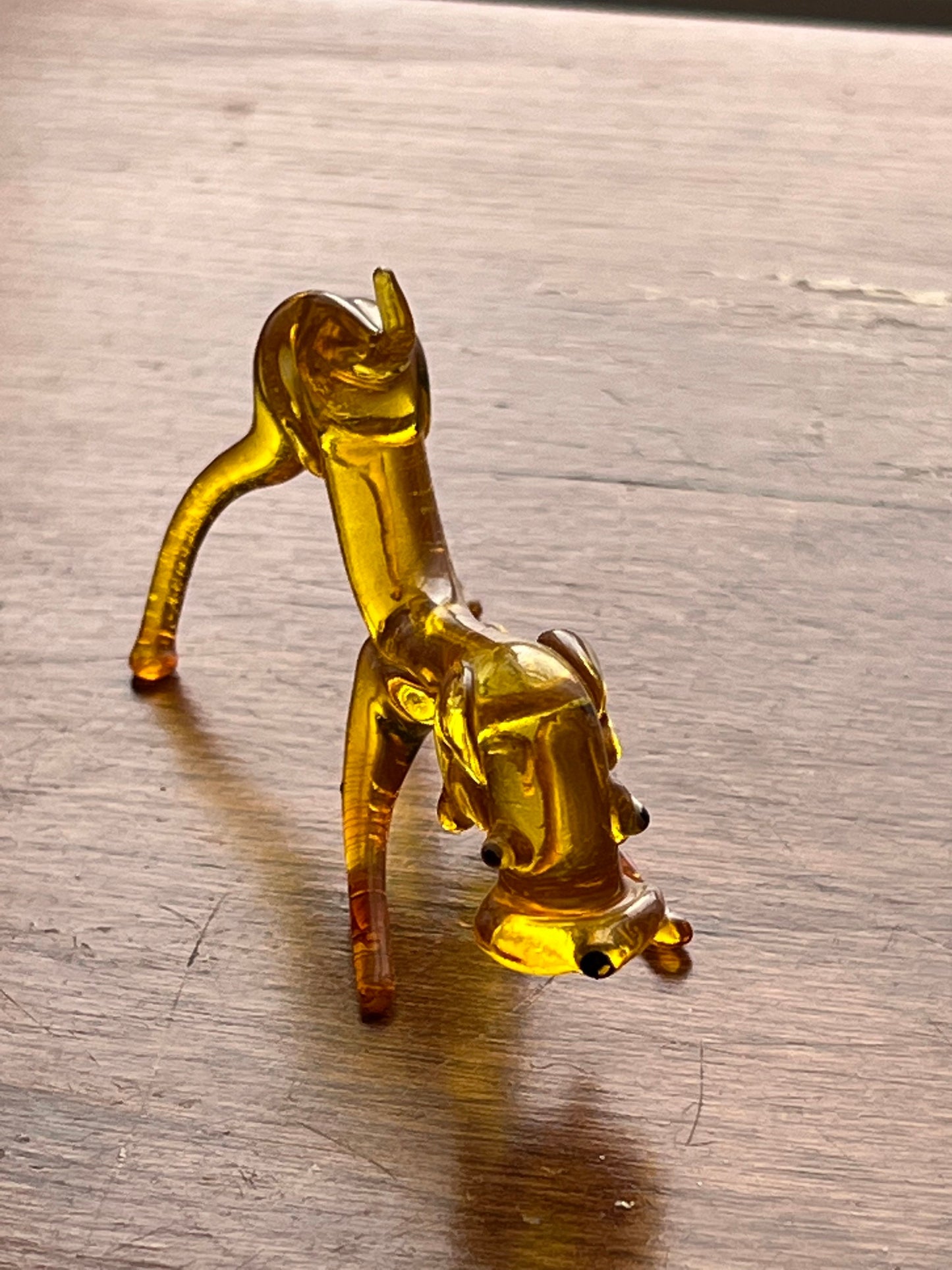 Vintage Glass Animal Collection of 5 Miniatures Minis Amber Glass dogs and cats art collectibles a great gift cat dog figurines