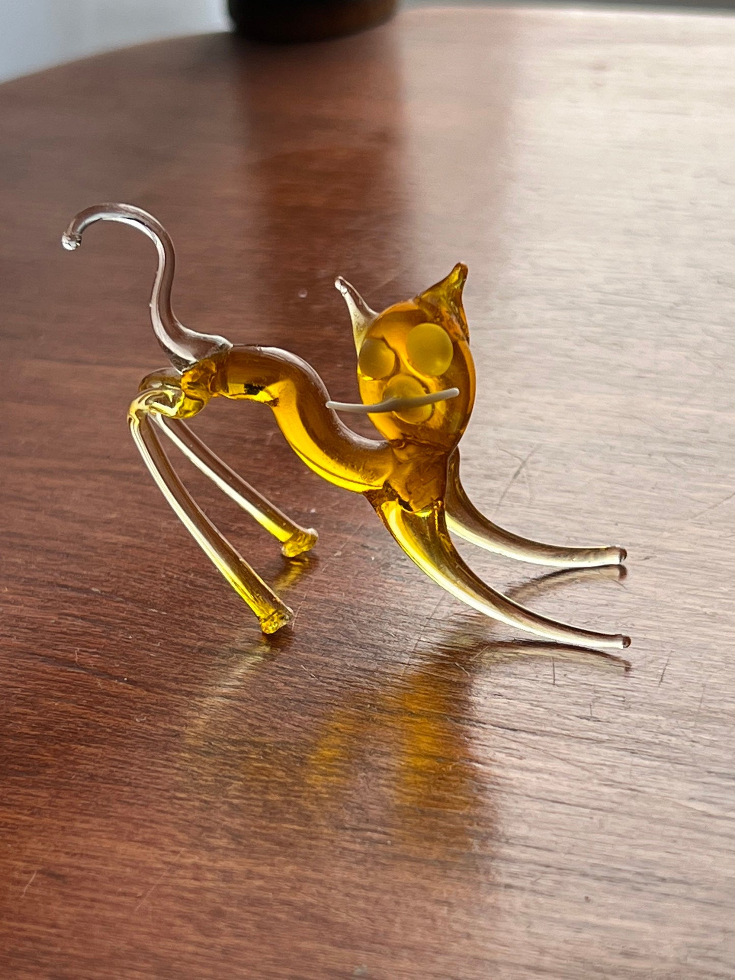 Vintage Glass Animal Collection of 5 Miniatures Minis Amber Glass dogs and cats art collectibles a great gift cat dog figurines